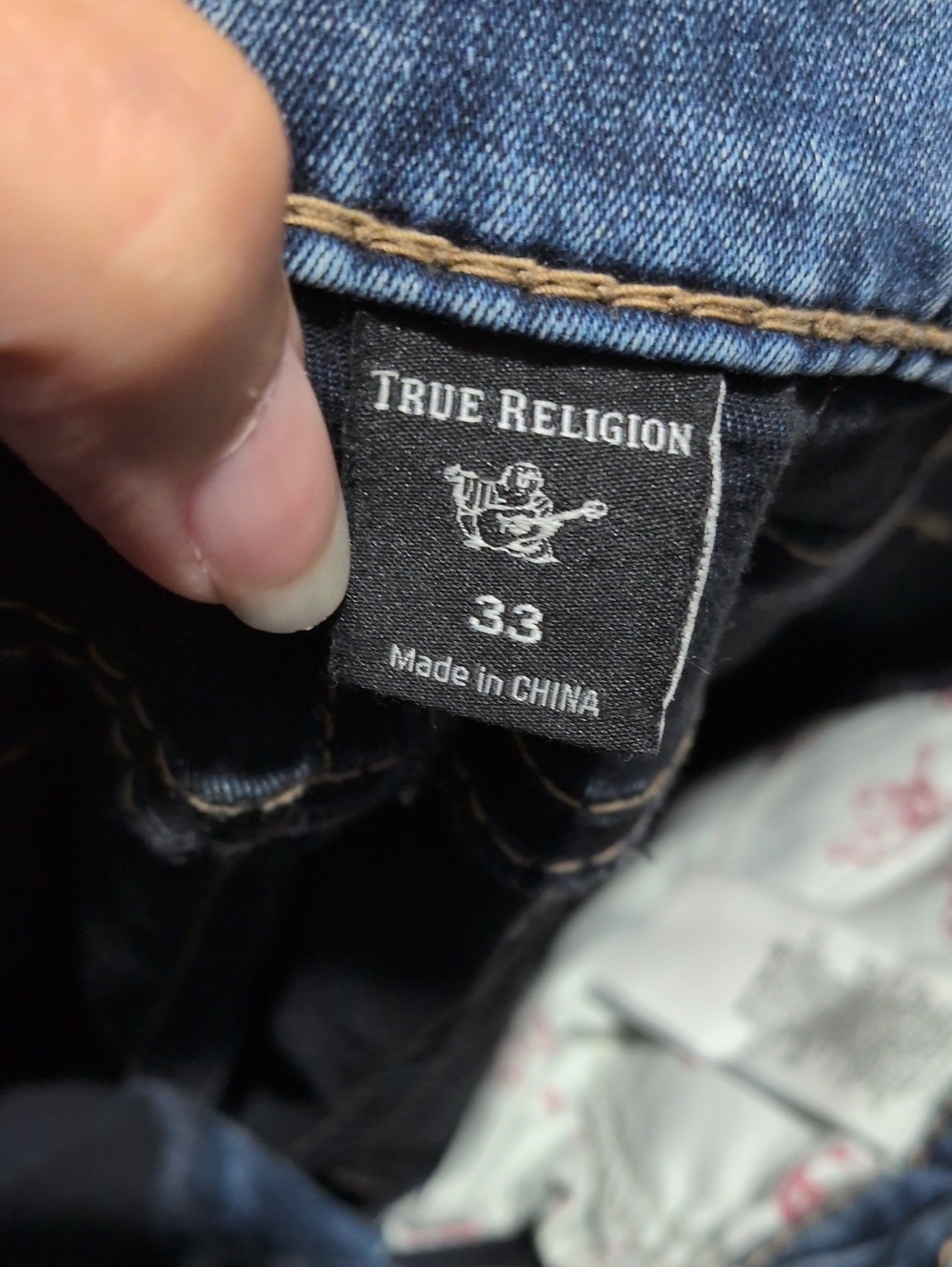 TrueReligion Curvy Fit Jennie Skinny Jeans Sz 33 (Fits 12/14) Thick Stitch - Picture 11 of 12